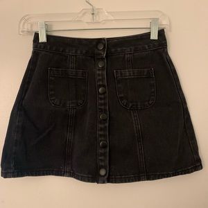 Brandy Melville high waisted black jean skirt